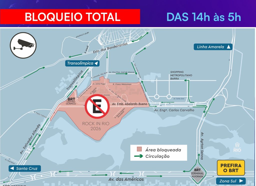 Rock in Rio: veja lista de ruas interditadas nos dias de shows